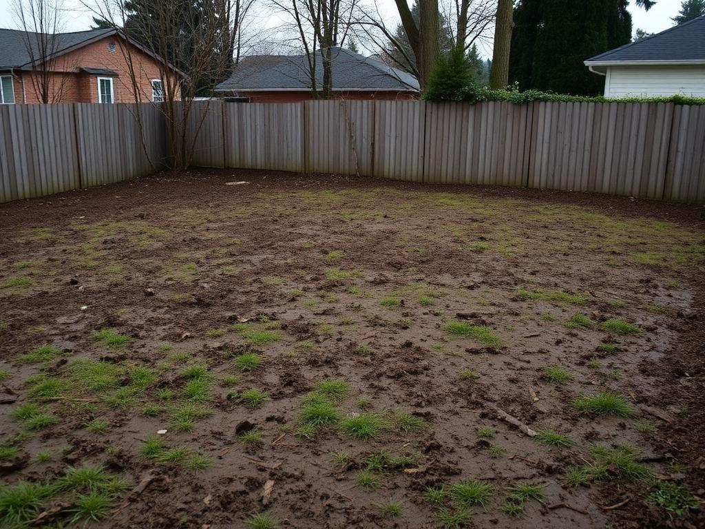 Backyard Patio Build before
